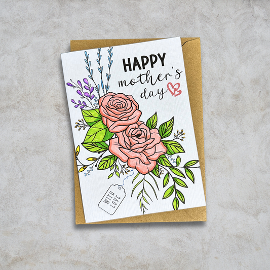 Mother's Day Card | Pink Roses