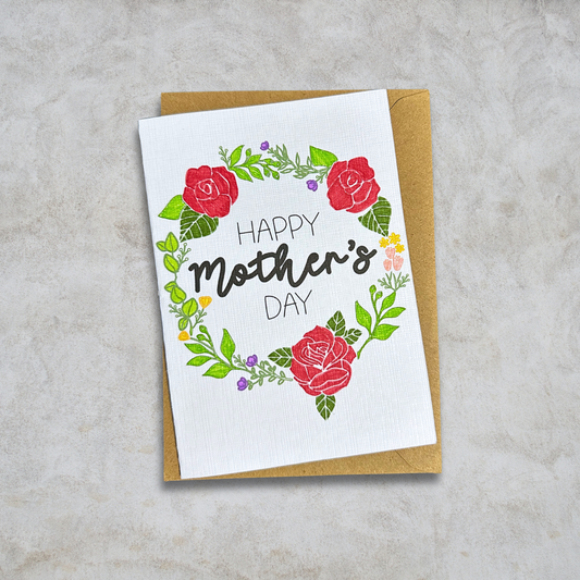 Mother's Day Card | Floral Wreath